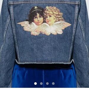 Fiorucci Blue Denim Jacket with Angel Print